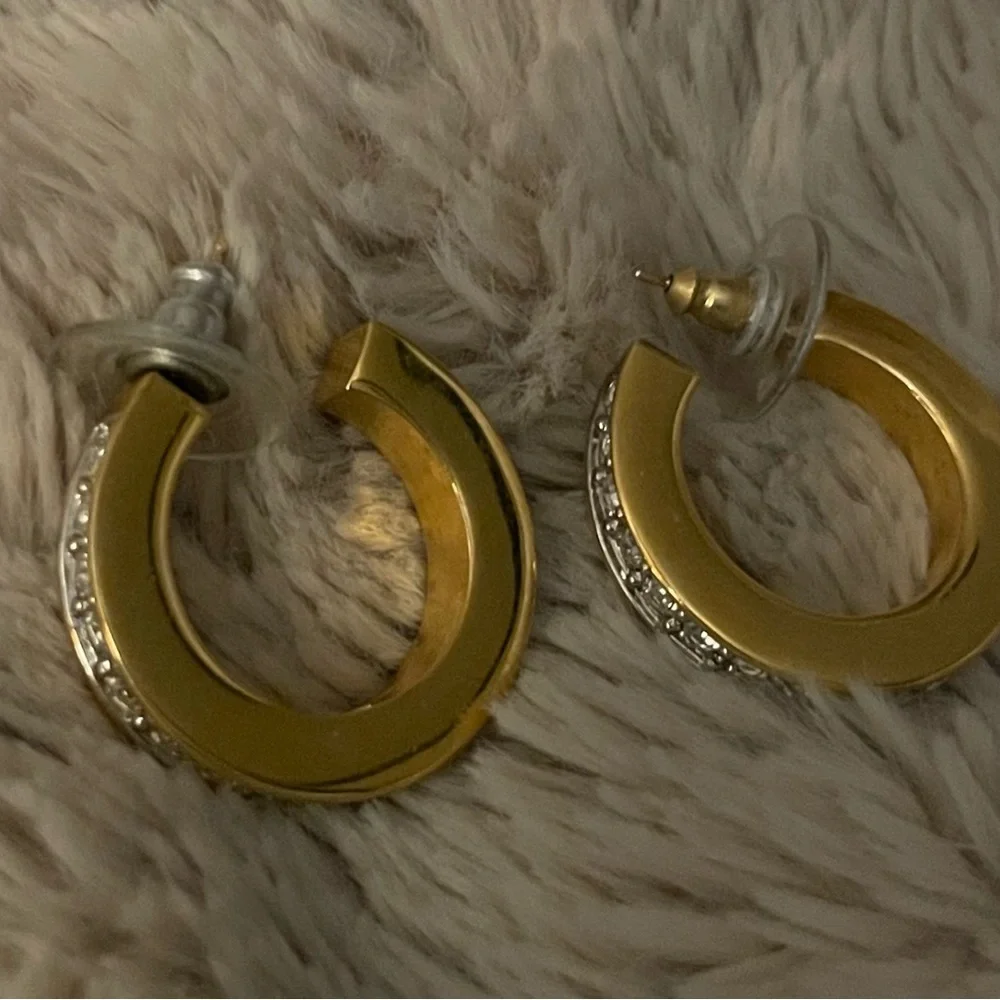 SOLD XXXXXX. Gem huggy CZ earrings - Picture 2 of 5
